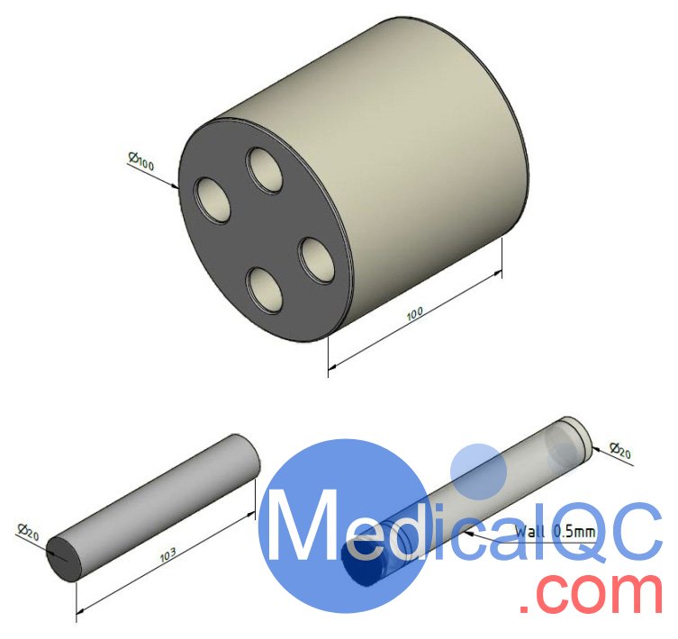 QRM-SCT光譜CT模體，QRM-SCT CT測試模體尺寸