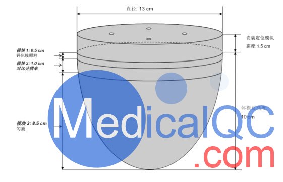 WEKM818乳腺CBCT模體，乳腺CBCT性能模體結(jié)構(gòu)示意圖